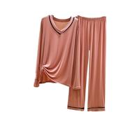 OutFyt Pyjama Femme Ensemble De Pyjama en Modal pour Femme, Haut À Manches Longues et Pantalon, Vêtements De Nuit, Ensembles De Pyjama Doux en Deux Pièces, Ensembles De Pyjama pour Femme, Vêteme