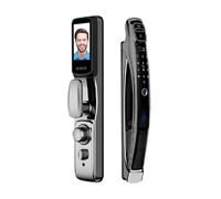 OUTFYT Serrure de porte intelligente à reconnaissance faciale avec caméra, appel vidéo, interphone vocal, numérique et automatique, Résistant aux intempéries