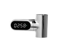 OUTFYT Thermomètre De Douche for Robinet, Affichage Numérique LED, Compteur De Température De l'eau, Débit d'eau, Électricité Auto-générée for Salle De Bain Et Douche DéBitmèTre De Liquide
