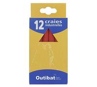Outibat - Craie industrielle rouge - 12 pièces