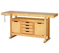 Outifrance 0013115 Etabli bois avec caisson 2 porte/4 tiroirs 1,5 m