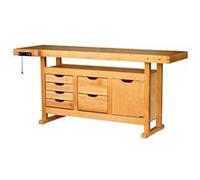 Outifrance 0013117 Etabli en Bois avec caisson à 6 tiroirs/porte 1,75 m