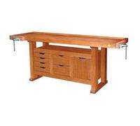 Outifrance - Etabli bois de menuisier longueur 2m 6 Tiroirs, 2 Portes + 2 Presses OUTIFRAN Bois G