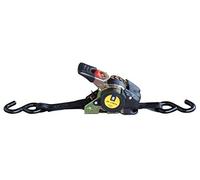 Outifrance Sangle d'arrimage Auto-rétractable - 3m x 25mm Noir - Compatible avec Voiture, Camionnette, SUV, Camion, Motocyclette, etc.