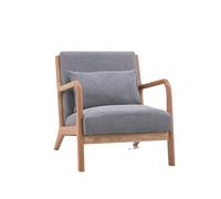 OUTIFUOTPP Chaise d'appoint rétro Moderne, canapé du Milieu siècle, Cadre en Bois Massif, Oreiller de Taille, Chaise Club Lounge, 26"(D-Size L)