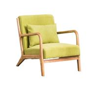 OUTIFUOTPP Chaise d'appoint rétro Moderne, canapé du Milieu siècle, Cadre en Bois Massif, Oreiller de Taille, Chaise Club Lounge, 26"(Model 5)