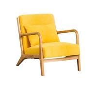 OUTIFUOTPP Chaise d'appoint rétro Moderne, canapé du Milieu siècle, Cadre en Bois Massif, Oreiller de Taille, Chaise Club Lounge, 26"(Model 7)