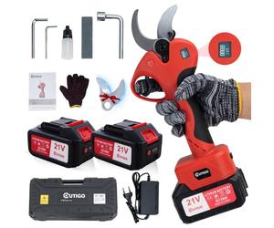 OUTIGO Sécateur Électrique Sans fil, 40mm Secateur Electrique 6000 mAh, Sécateur électrique avec Écran avec 2 Batteries de 3.0Ah pour la taille, le jardinage, les arbres fruitiers et le vignoble