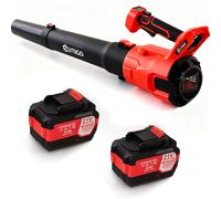 OUTIGO Souffleur de feuilles sans fil avec 2 batteries de 4,5 Ah et 2 tubes, élimine les feuilles, la neige et la poussière