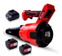 OUTIGO Souffleur de Feuilles sans Fil avec 2 Batteries de 4,5 Ah, Vitesse du Vent 49 m/s, Mode Double Vitesse, souffleur de Feuilles léger pour souffler Les Feuilles, Nettoyer la Cour