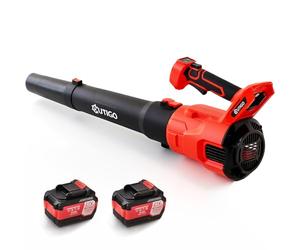 OUTIGO Souffleur de Feuilles sans Fil avec 2 Batteries de 4,5 Ah, Vitesse du Vent 49 m/s, Mode Double Vitesse, souffleur de Feuilles léger pour souffler Les Feuilles, Nettoyer la Cour