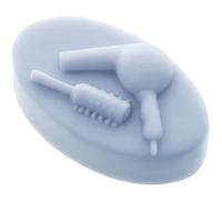 Outil 2 en 1 pour savons et travaux manuels : moule en silicone avec design de sèche-cheveux et brosse, résistant et flexible | Créez vos propres pastilles de savon