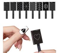 Outil à aimant pour ongles - Lot de 9 pièces de haute puissance - Aimants Forts pour Vernis Magnétique de Formes Variées | Pour utilisation en salon, voyage, à domicile, artistes et débutants