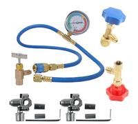 Outil à courant alternatif pour voiture - Système de refroidissement de 39,37 pouces - Kit de recharge de voiture R134A - Tuyau de recharge - Alimentation de diagnostic d'entretien pour la