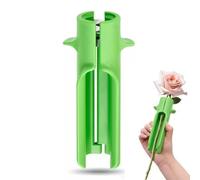 Outil à dénuder avec mécanisme à ressort réglable pour enlever efficacement les épines des tiges de rose, conçu pour un usage professionnel (vert)