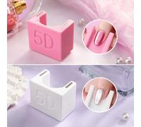 Outil à ongles magnétique 5D pour gel eyeliner, avec support de doigt antidérapant et aimant puissant. Outil de nail art convenant pour une utilisation à la maison et au salon Aimant