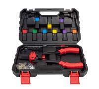 Outil à Rivet Nut en Acier avec 10 Rivets et 10 Ecrous Rivets - Kit Complet avec Valise Robuste - Parfait pour Métal, Automobile et Bricolage