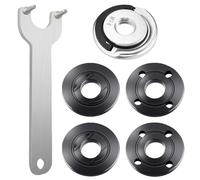 Outil angle meuleuse, Résistant à l'usure et aux chocs, Clé à meuleuse compatible avec meuleuse d'angle de 125 mm, Adapté à diverses meuleuses d'angle, Scies à onglet (Argent + Noir)