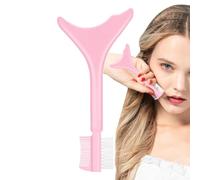 Outil Applicateur Cils - Bouclier Aide Lèvres, Pochoir Eyeliner Silicone, Matériel Peigne Brosse Réutilisable, Support Polymère Doux Visage | Kit Maquillage pour Femmes & Copines