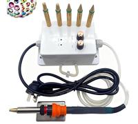 Outil applicateur de strass, auto-amorçant, Hotfix Setter avec 6 pointes en laiton, température réglable et aspiration pour artisanat en tissu