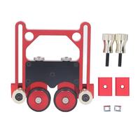 Outil auxiliaire pour scie circulaire de table Gavigain : guide d'alimentation coulissant à double roue pour le travail du bois.