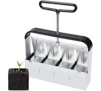 Outil Blocage Terre Jardinage 5cm - Presse Motte Semis avec Poignée Antidérapante, pour Planter/Transplanter/Serre