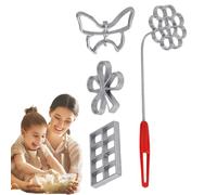 Outil Bunuelos, Ensemble D'outils De Biscuits De Rosette 4pcs Avec Poignée | Gadgets De Cuisine Boucles De Boulange Fois Avec Ce Moule Durable À Base D'acier Inoxydable De Qualité Alimentaire Et De Ma