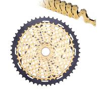 Outil Calage Volant d’inertie Convient pour ZTTO VTT 11 Vitesses 9-50T Cassette XD Ultimate Pro ULT Golden Rainbow 372g Pignon en Acier 11s 9-50 K7 9 à 50 Arrache Volant(11s 9-50 Gold Chain)