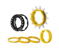 Outil Calage Volant d’inertie Kit De Conversion De Vitesse Simple en Alliage D'aluminium Et Acier Inoxydable, Noir, Rouge, Or, Argent, Pignon À Cassette Simple 12T, 13T, 14T Arrache Volant(13T Glod)