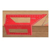 Outil carré multi-angles - Règle d'angle de degré, carré de mesure en d'aluminium, rapporteur de précision avec échelle métrique | Tol de mesure du travail du bois pour charpentier, ingénieur