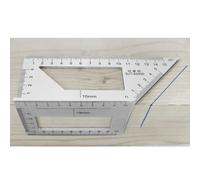 Outil carré multi-angles, règle triangulaire à onglets - Règle d'angle de traçage 45/90 degrés en d'aluminium, outil de mesure de précision pour