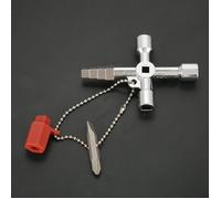 Outil clé universel multifonction 4 en 1 Triangle carré croisé pour armoire de commande électrique HB057