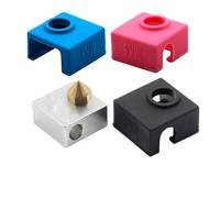 Outil compatible avec 1 paire de chaussettes en silicone bleu/rose/noir MK7/MK8/MK9 pour bloc chauffant Ender CR-10 Anet Tronxy X5S(Black)