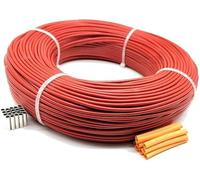 Outil compatible avec Câble chauffant en fibre de carbone 12 kV 33 ohms 5 V-220 V-300 V, fil chauffant en caoutchouc de silicone, fil chauffant pour sol électrique (taille : SRAG 12 kV 100 mètres)