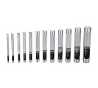 Outil compatible avec Lot de 12 perforatrices creuses en acier au carbone pour ceintures, outils de découpe manuels multi-usages pour bracelets de montre en cuir et toile
