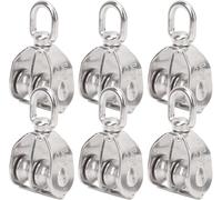 Outil compatible avec Poulie, 10 pièces M15, poulie simple, double roue, poulie de levage, câble de levage, capacité de charge de 77,2 lb, poulie, poulies de treuil
