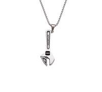 Outil créatif de réparation en acier inoxydable, collier pendentif à petites clés, moto masculine, bijoux de fête punk rock tendance