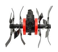 Outil cultivateur 2 en 1 à Roue, Roue de motoculteur électrique pour tondre et ameublir Le Sol, Accessoire de Tondeuse en Alliage d'aluminium de 28 mm à 9 Dents pour désherber et c