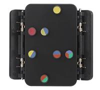 Outil d’apprentissage assisté par accords noirs Ukulele Aid, clip sans fil - assistant de pratique à fixer pour débutants, guide des accords par couleur avec coussinet en silicone