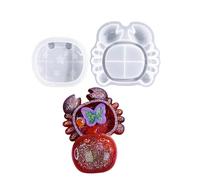 Outil d ' art de moulage en élastomère de crevettes, pour boîte à bijoux en colophane, projets d ' artisanat marin, stockage de moules en silicone, thème de, crustacé, moulage en résine, de