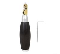 Outil d'accordage avec 3 aiguilles, marteau vocal rotatif pour réparation et entretien d'instruments de clavier, poignée en bois lisse, construction en métal, noir, longueur 15 cm
