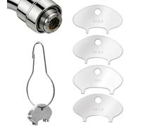 Outil d'aérateur de robinet - Clé multi-tailles de 8,1 cm | Outil de retrait d'aérateur en acier inoxydable - Kit de retrait de robinet avec 4 inserts M16 M21 M24 pour un entretien du robinet