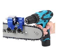 Outil d'affûtage de chaîne de tronçonneuse avec gabarit réglable pour chaînes de 20,3 à 50,8 cm - Dispositif d'affûtage en alliage d'aluminium à manivelle pour une utilisation rapide, précise et