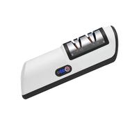 Outil d'affûtage de couteaux USB : dispositif de meuleuse de lames automatique à 3 étapes, restauration des bords de cuisine rechargeable, aiguiseur de comptoir compact avec fentes