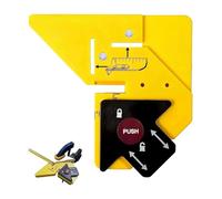 Outil d'aide à la menuiserie 2 pièces, marqueur d'angle d'onglet de 45 degrés et guide d'espacement réglable, outil d'élagage pour l'installation de garniture(1pc)