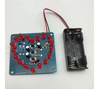 Outil d'apprentissage électronique avec arrangement LED en forme de cœur pour l'enseignement de la soudure et des bases du circuit (B)