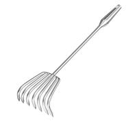 Outil d'arrachage des mauvaises herbes, désherbant à 7 dents en acier inoxydable avec poignée antidérapante, outil d'extraction manuel de 19, 7 pouces pour le désherbage de la cour et le creusement
