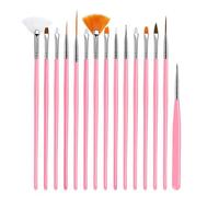 Outil d'art des ongles pratique 15 pièces Ensemble de pinceaux et de points pour ongles créatifs en gel Designs Outils de peinture d'ongles