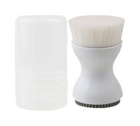 Outil de beauté en silicone - Brosse faciale à double extrémité de 7,1 cm, instrument de nettoyage à double texture, dispositif de lavage doux du visage | Accueil Douche Heure du bain Quotidien Matin