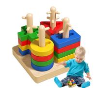 Outil de bloc de reconnaissance de forme - Outil de tri et de jeu empilable, jeu de correspondance pédagogique, conception de stylo distinctif, unité de cerveau nouvelle, kit mural robuste, mallette